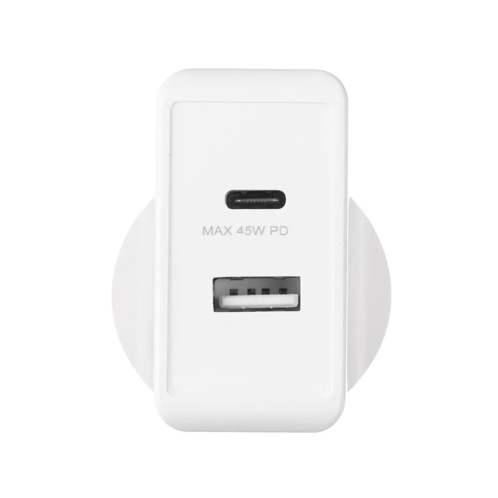 3SixT ANZ 45W USB-C PD   2.4A Wall Charger - White