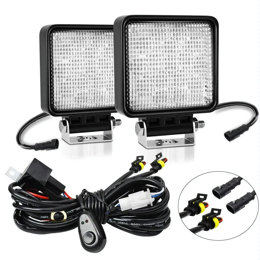 4 Inch 14W LED Floodlight | 9-30V | Mixed Luminous | With Wire Set
