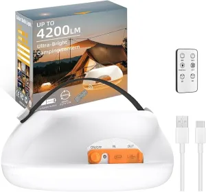 4200LM Led Rechargeable Lanterns,Lantern for Power Outages with 20000mAH Long Lasting Battery,Hanging Tent Light for Hurricane,Emergency,Camping,Outdoor,Home,Hiking