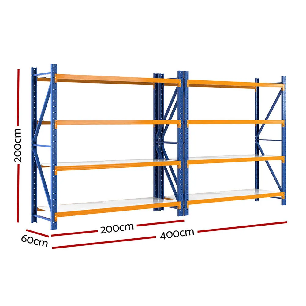 4M x 2M Garage Shelving | Warehouse Storage Rack | Orange