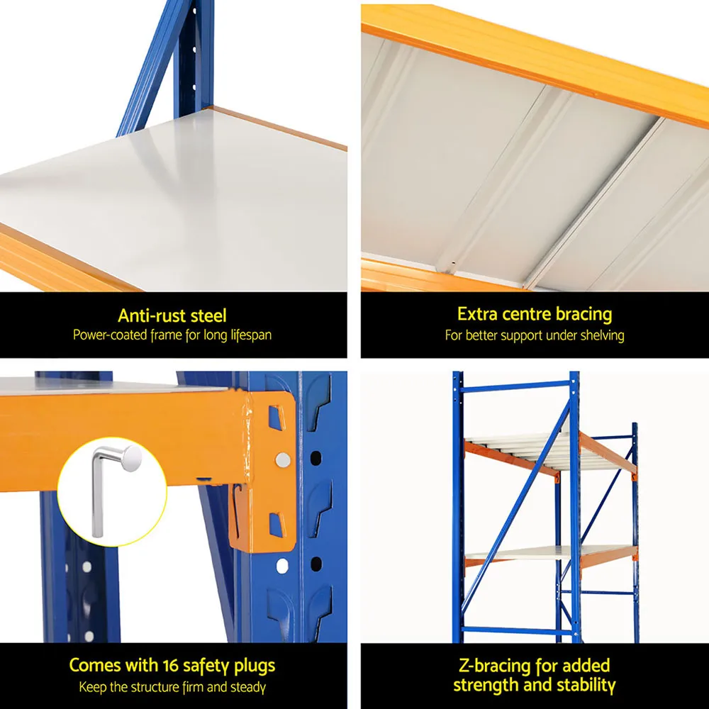 4M x 2M Garage Shelving | Warehouse Storage Rack | Orange