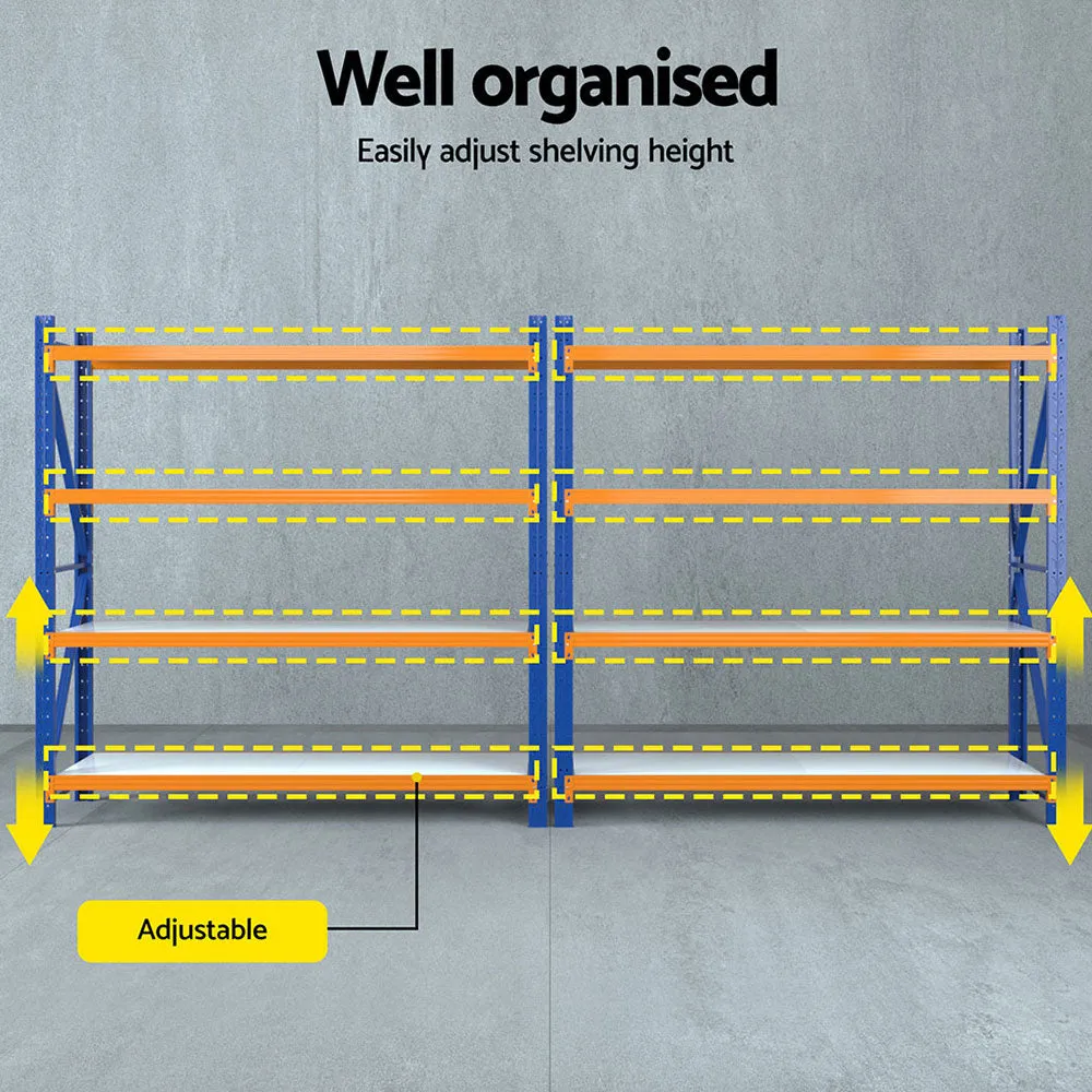 4M x 2M Garage Shelving | Warehouse Storage Rack | Orange