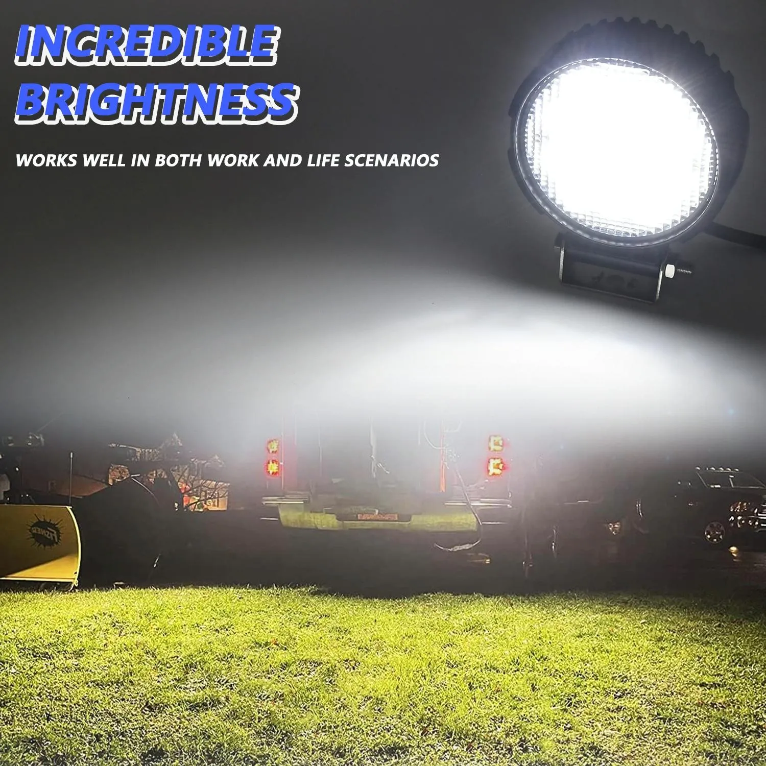4" Round Work Light | 14W | 9-30V | Floodlight | Mixed Luminous | With Wire Set