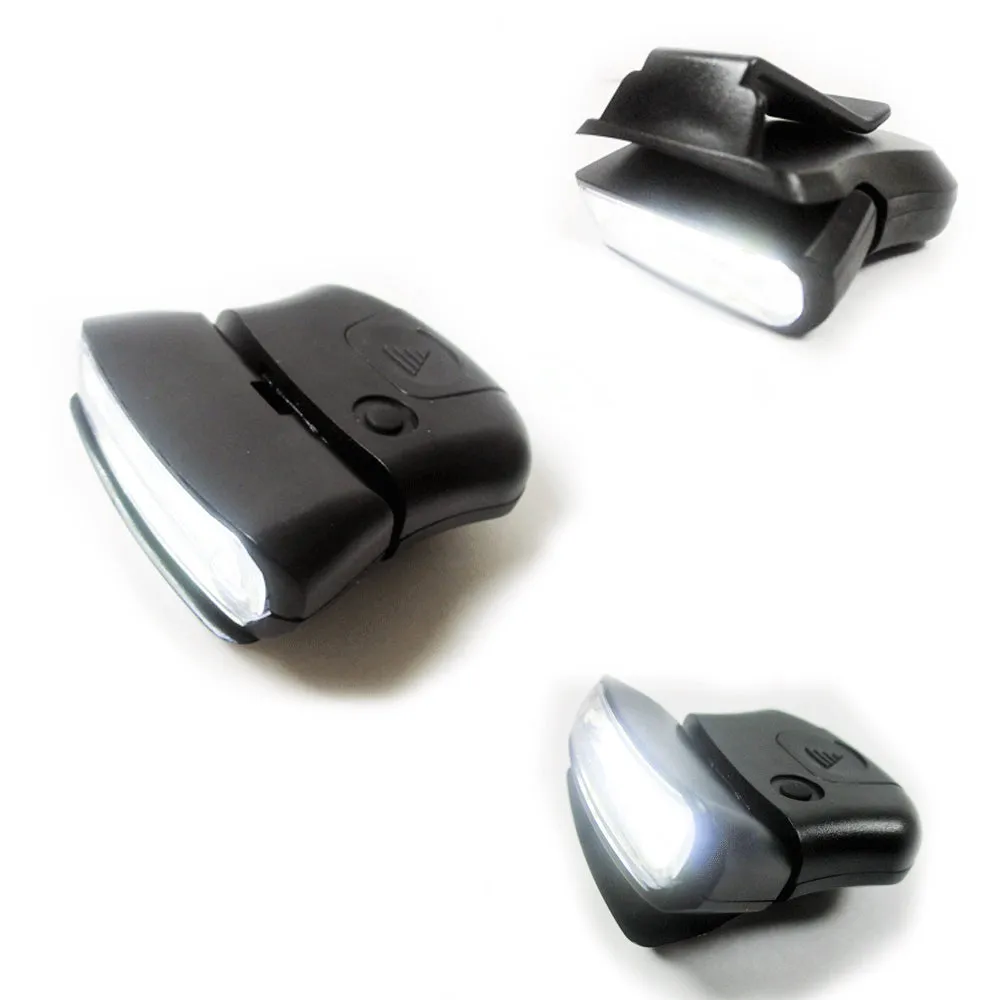 5 Pack LED Clip-on Cap Hat Light Head Lamp Fishing Camp Headlamp Hunting Torch