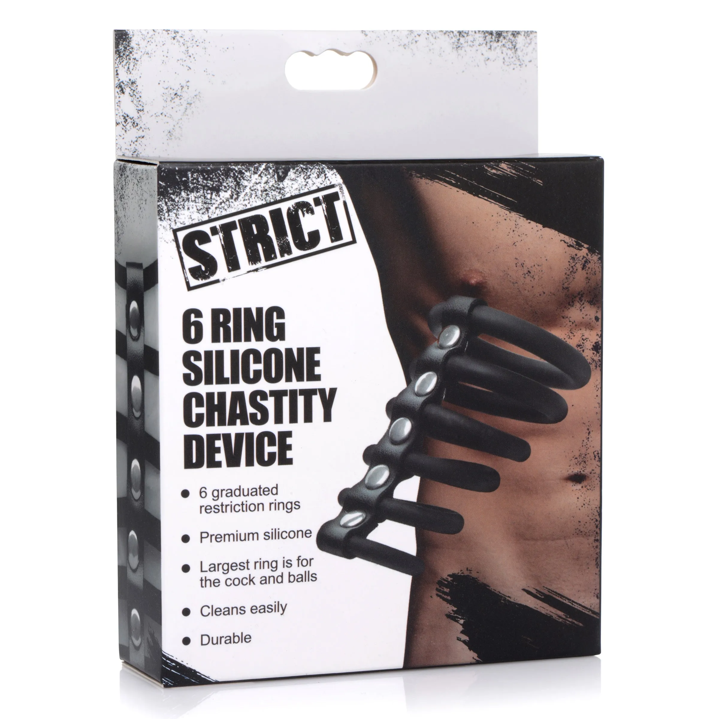 6 Ring Silicone Chastity Device