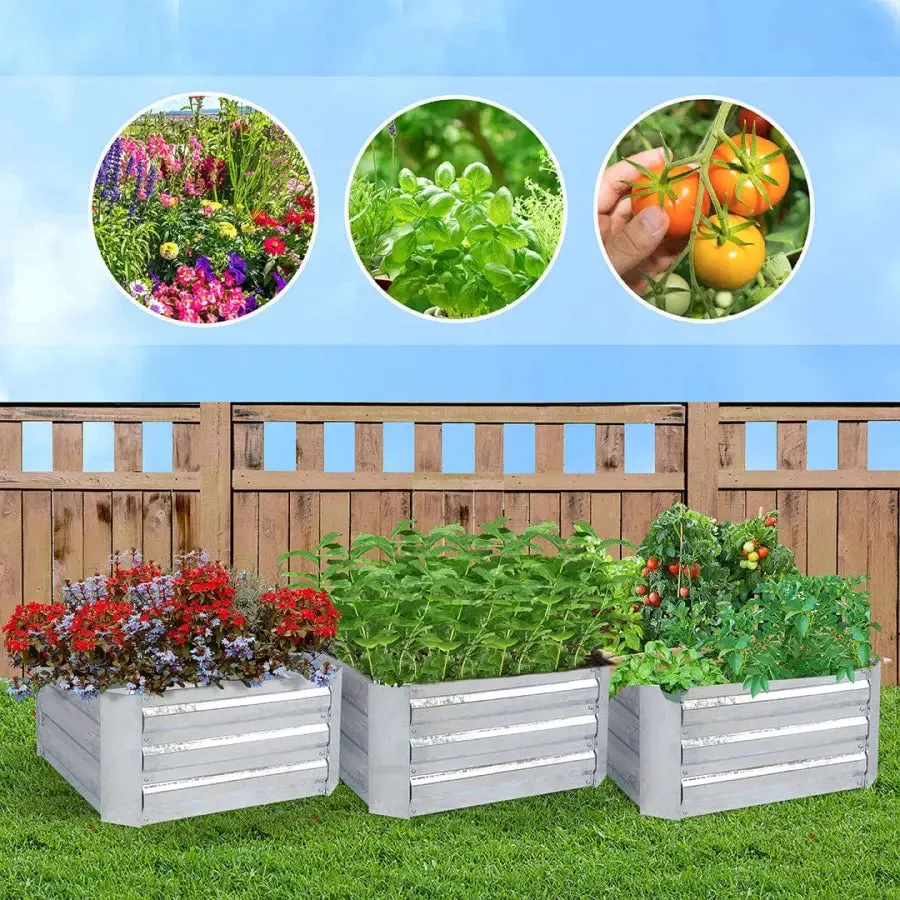 60cm Square Galvanised Garden Bed