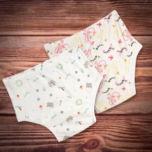 Adjustable & Washable Cloth Diaper Panty 2 Pk Abstract Multicolour