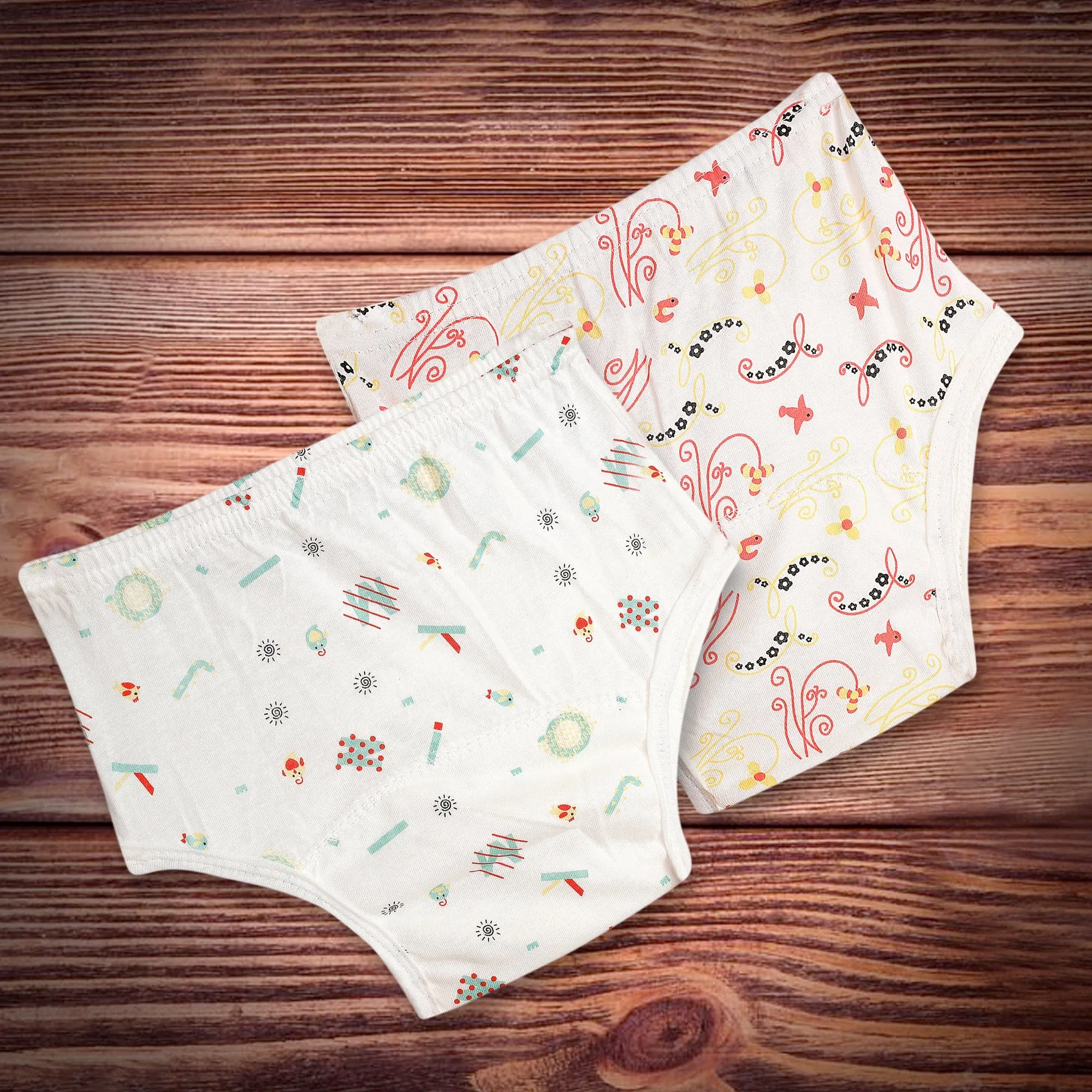 Adjustable & Washable Cloth Diaper Panty 2 Pk Abstract Multicolour
