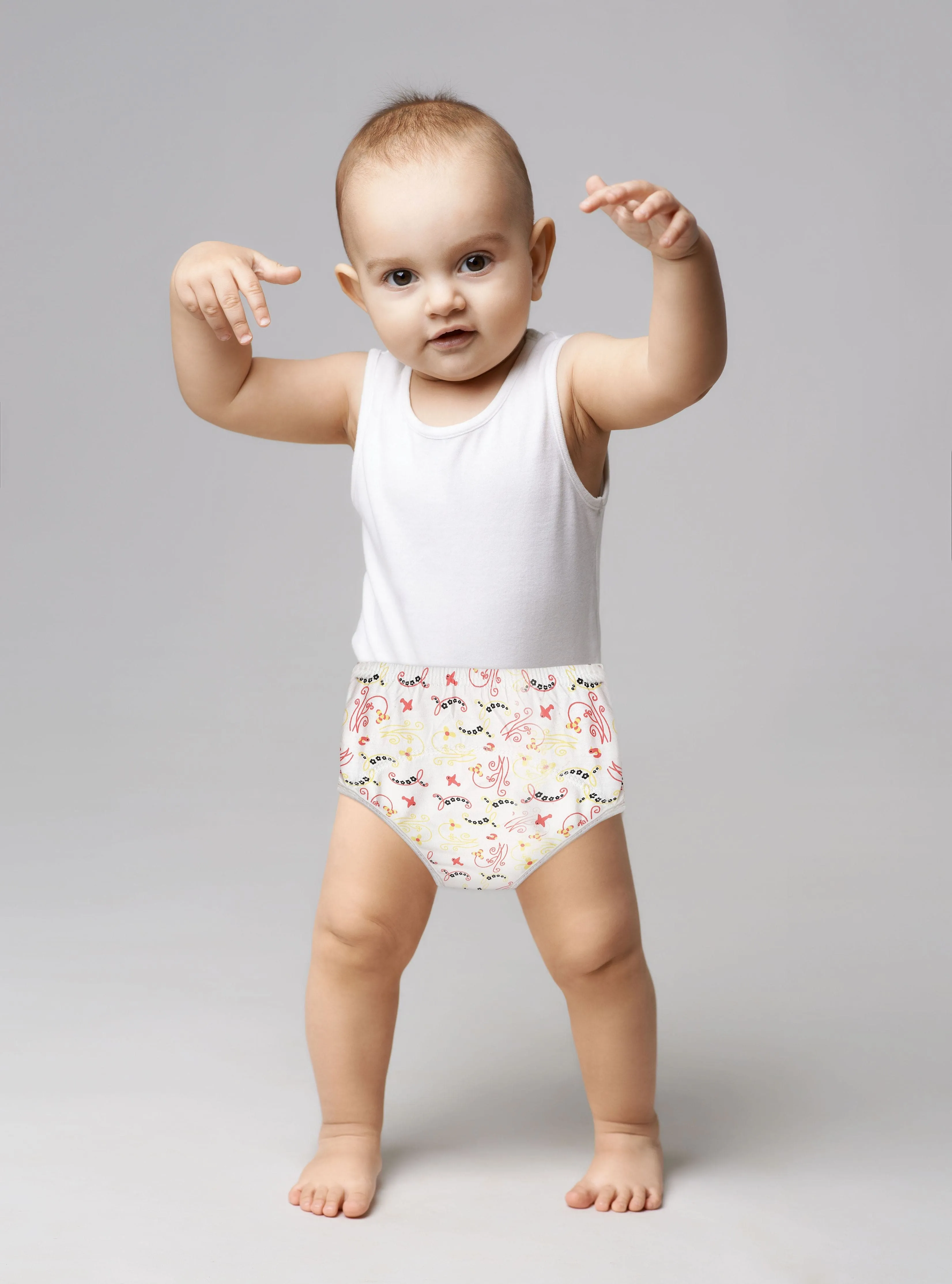 Adjustable & Washable Cloth Diaper Panty 2 Pk Abstract Multicolour