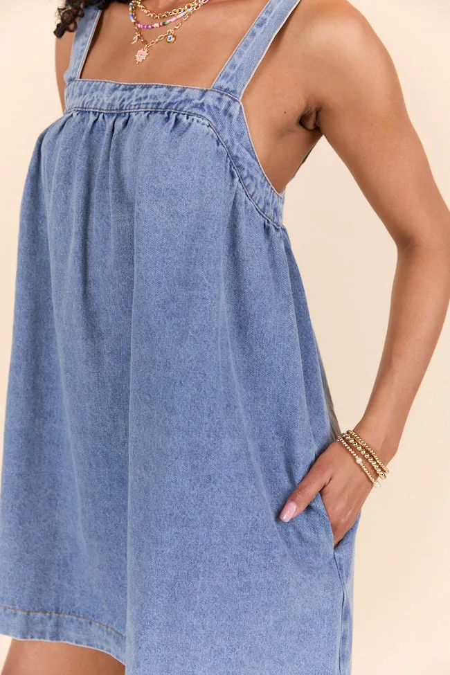 Always Around Denim Babydoll Dress