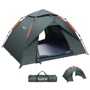 Amflip Camping Tent Automatic 2-3 Man Person Instant Tent Pop Up