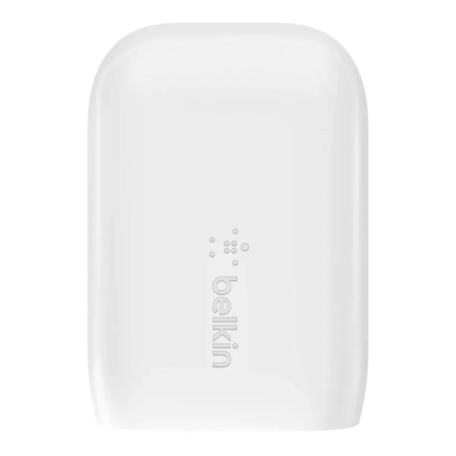 Belkin 37W Dual USB PD Wall Charger  Fast & Safe Charging - White