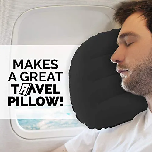 Camping Pillow - Backpacking Pillow - Camp Pillows - Multiple Colors - Compressible Inflatable Pillow, Beach Pillow, Ergonomic Neck Air Pillow & Lumbar Pillow - Beach Pillow - Hammock Pillow