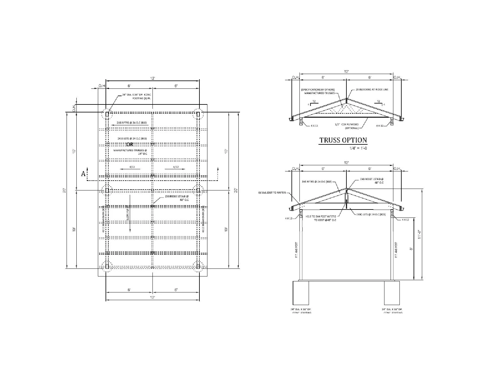 Carport DIY Plans Outdoor Canopy Car ports Shelter Gazebo Garage 12'x20' Build Your Own