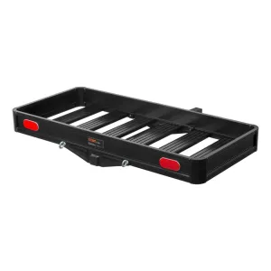 Curt 49" X 22" Black Aluminum Basket Cargo Carrier 500lbs | 2" Shank