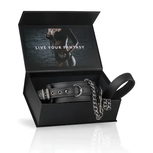 Easy Toys Fetish Collar w/Leash - Black