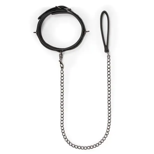 Easy Toys Fetish Collar w/Leash - Black