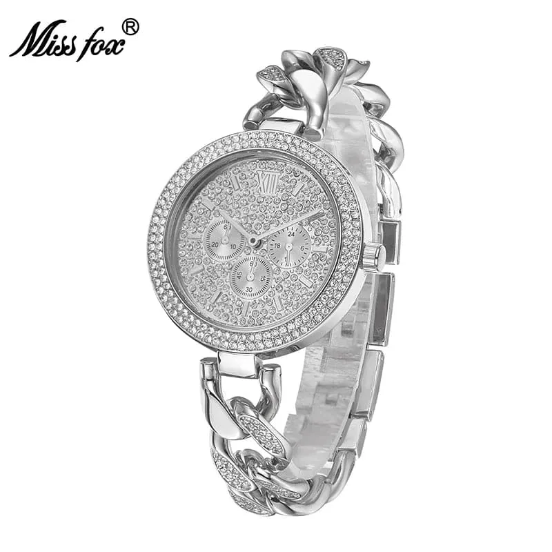 Elegant Women Watches - Water Resistant 3Bar - MISSFOX - 38mm Dial Diameter