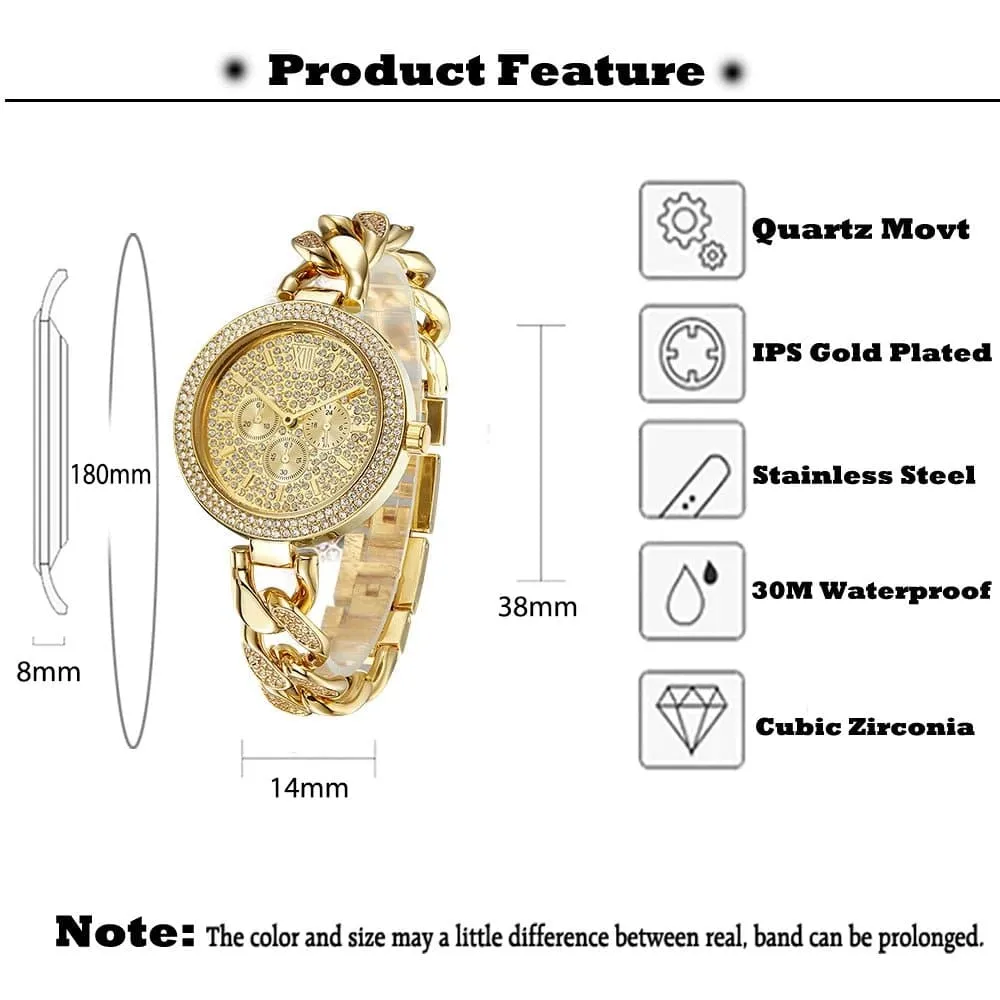Elegant Women Watches - Water Resistant 3Bar - MISSFOX - 38mm Dial Diameter