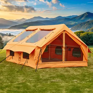 EROMMY 8-10 Person Inflatable Tent with Chimney Opening – 12FT
