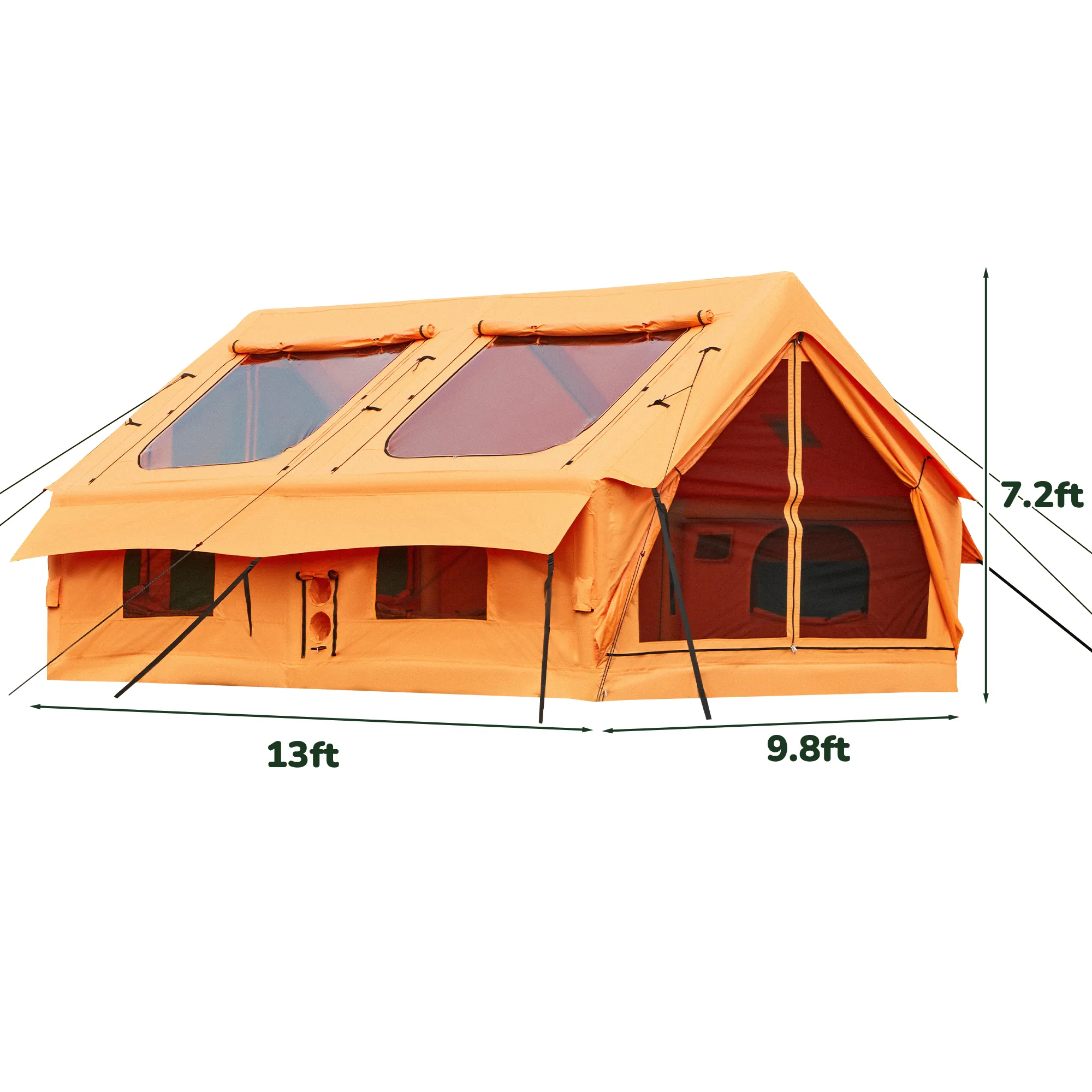 EROMMY 8-10 Person Inflatable Tent with Chimney Opening – 12FT
