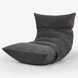 Eva Lounger Bean Bag - Needlecord Charcoal
