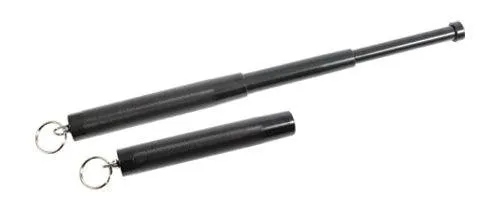 Expandable Baton With Keyring / Black - 12"