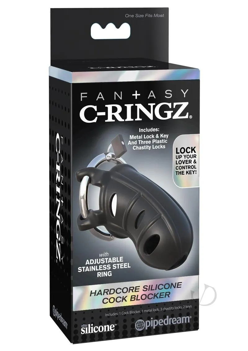 Fcr Hardcore Silicone Cock Block Black