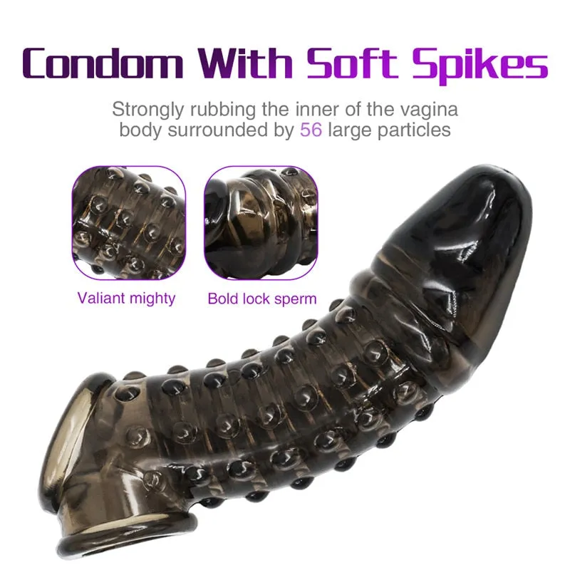Flexible Glans Sleeve Silicone Reusable Penis Sleeve Penis Enlarger Extender Delay Ejaculation