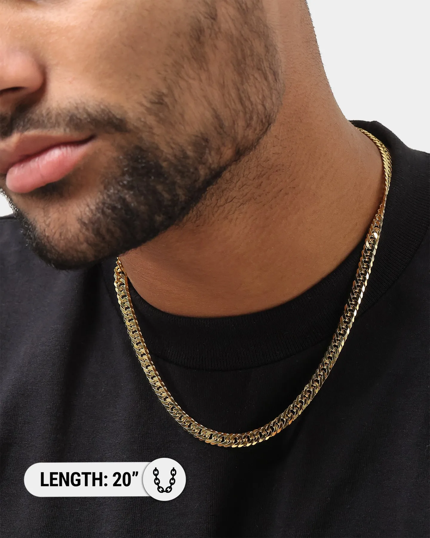 House Of Auric 6.4mm Double Curb Chain 18K Gold Vermeil