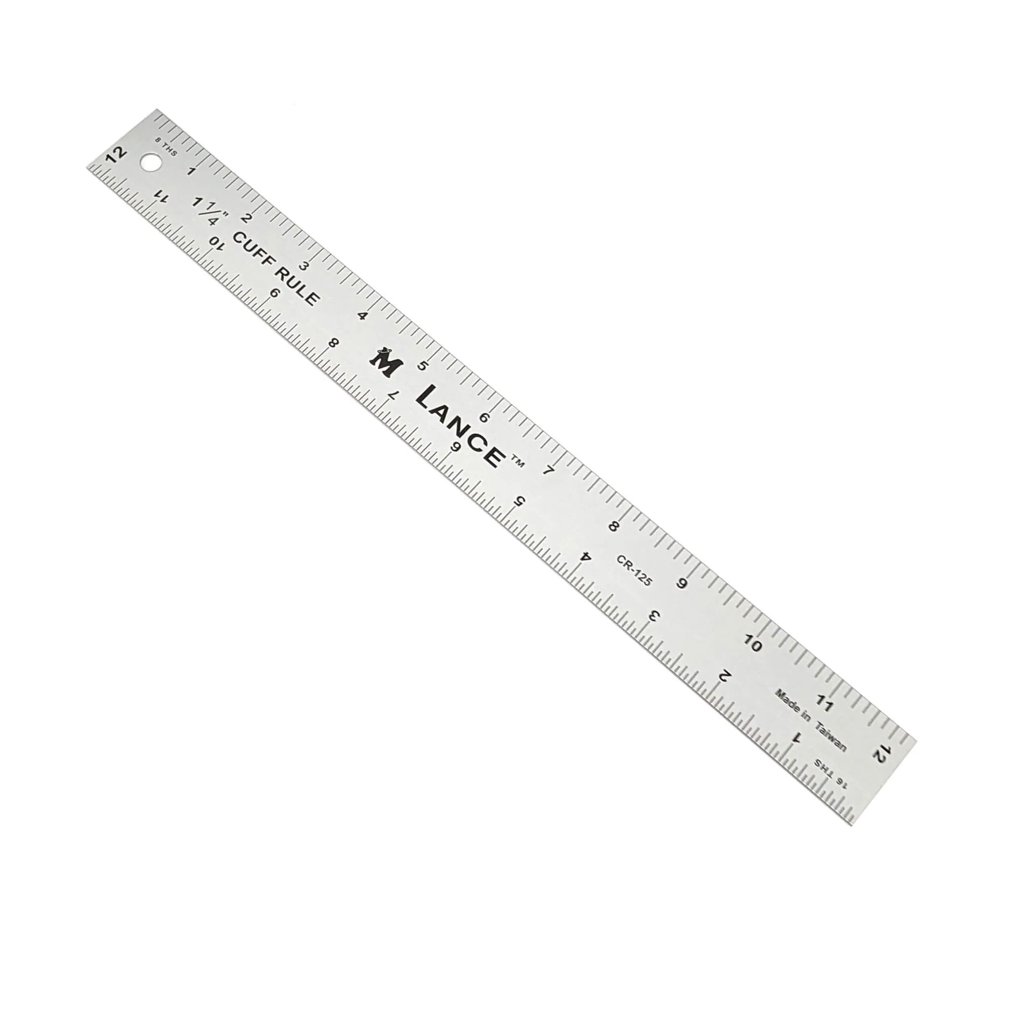 LANCE 12" X 1.25" ALUMINUM CUFF RULE