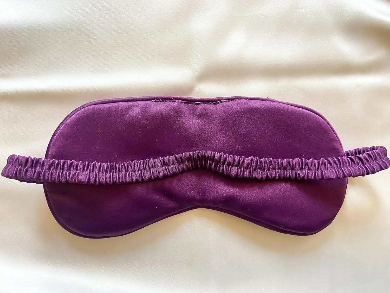 Lushomes Purple Satin Silk Sleep Mask with Pouch for Women