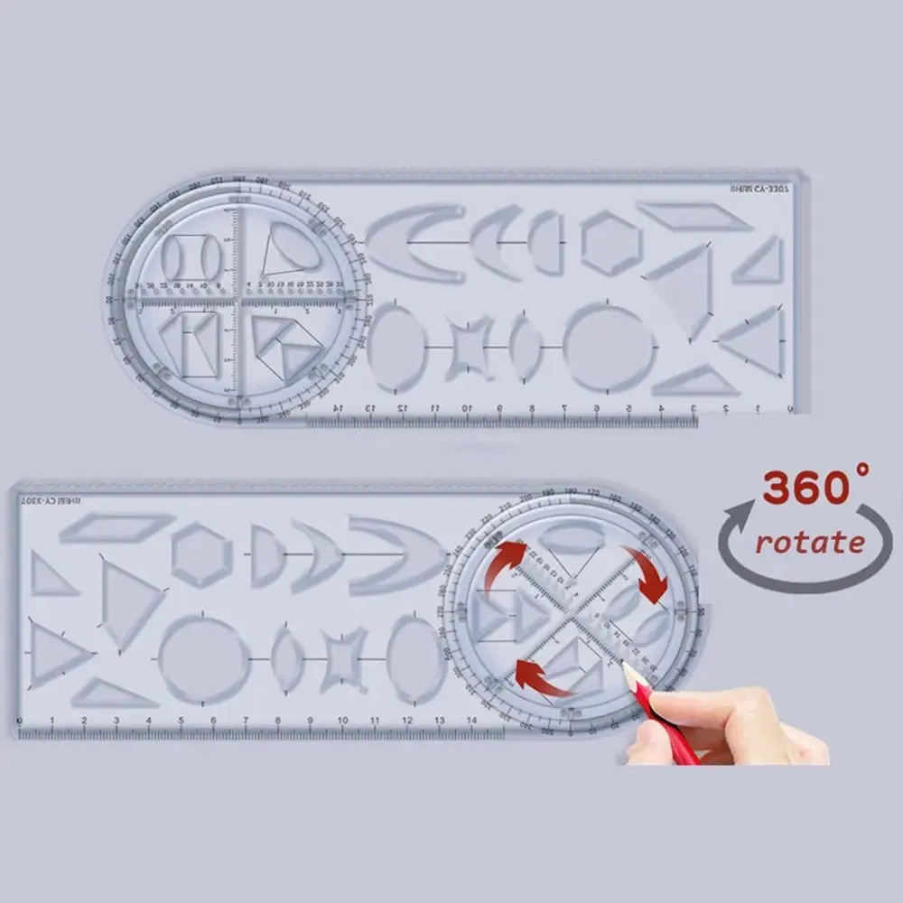 Math Genius Multi-Angle Drawing Precision Ruler