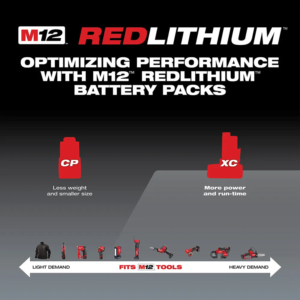 Milwaukee 48-11-2402 M12 XC Extended Run Time Battery Pack