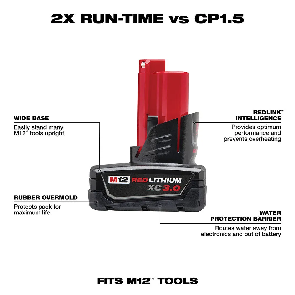 Milwaukee 48-11-2402 M12 XC Extended Run Time Battery Pack