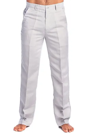 Mojito Collection Men's Slim Fit Casual Resort Wear Linen Flat front Dress Pants