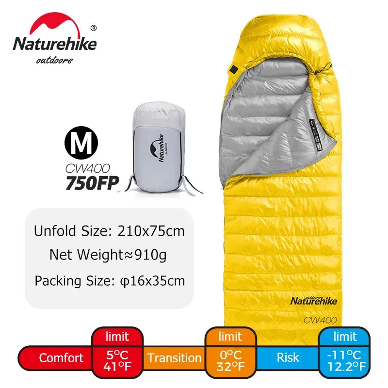 Naturehike CW400 Sleeping Bag Lightweight Goose Down Sleeping Bag Winter Sleeping Bag Ultralight