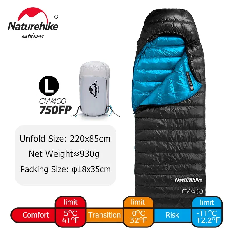 Naturehike CW400 Sleeping Bag Lightweight Goose Down Sleeping Bag Winter Sleeping Bag Ultralight