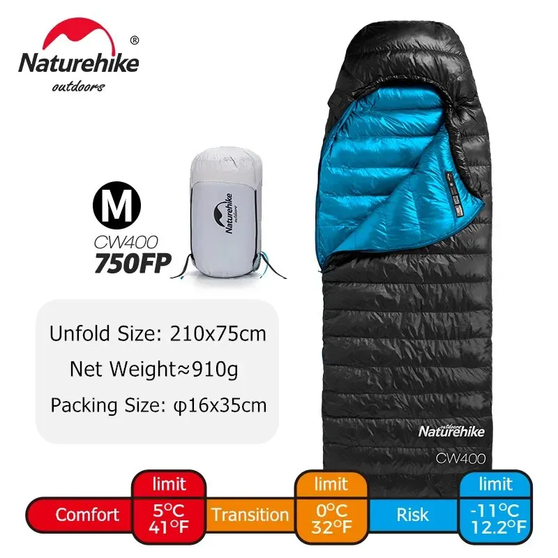 Naturehike CW400 Sleeping Bag Lightweight Goose Down Sleeping Bag Winter Sleeping Bag Ultralight