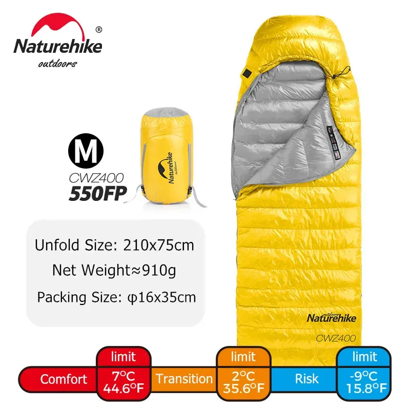 Naturehike CW400 Sleeping Bag Lightweight Goose Down Sleeping Bag Winter Sleeping Bag Ultralight