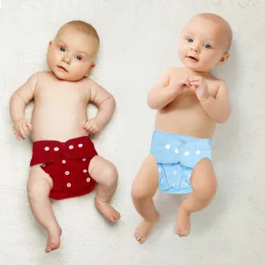 Plain Red And Blue Reusable 2 Pk Diaper