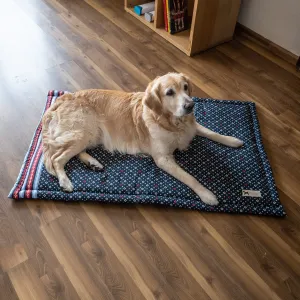 PoochMate Moroccan Blue Cotton Dog Mat