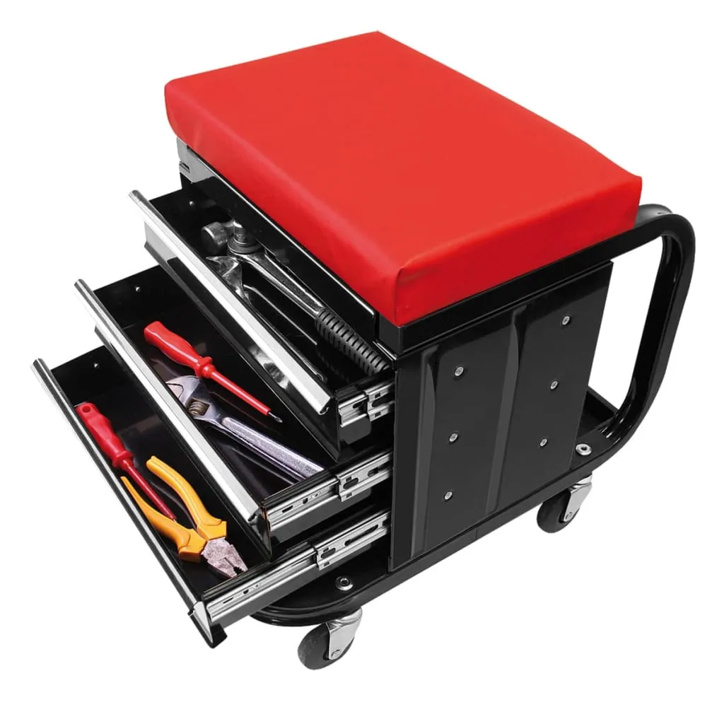 ProPlus Mobile Workshop Roller Seat with Storage 580526
