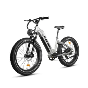 Rattan Sequoia 26" Fat tire eBike for adults, LCD Display with App control, 1200w (peak) motor, Class-3 speed(Top Speed 28mph), 48V 960Wh Battery and step-through frame.