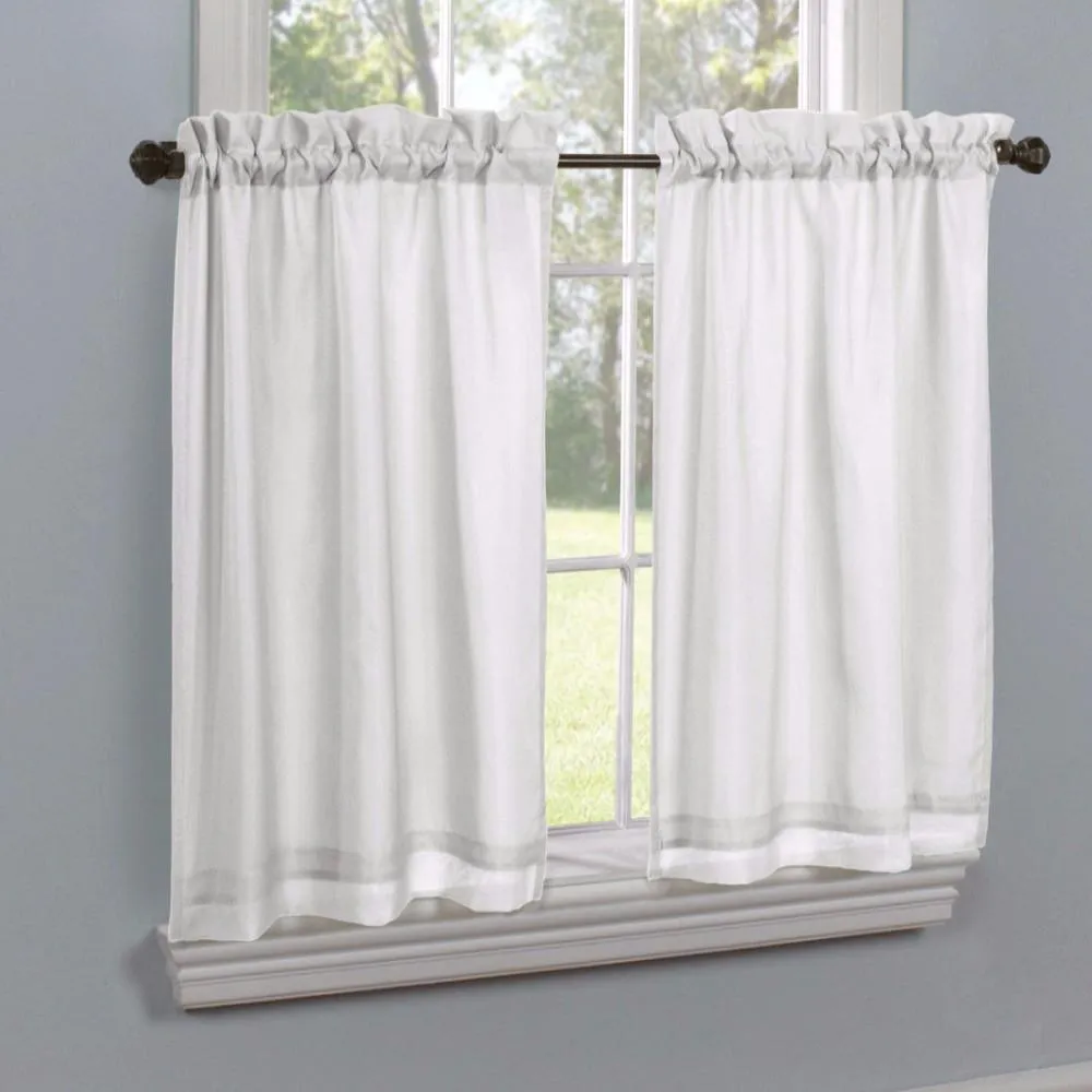 Rhapsody Lined Thermavoile Tailored Tier and Valance
