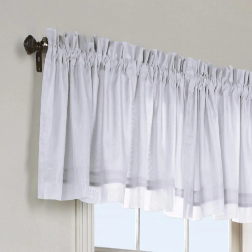 Rhapsody Lined Thermavoile Tailored Tier and Valance