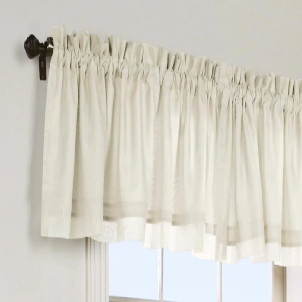 Rhapsody Lined Thermavoile Tailored Tier and Valance