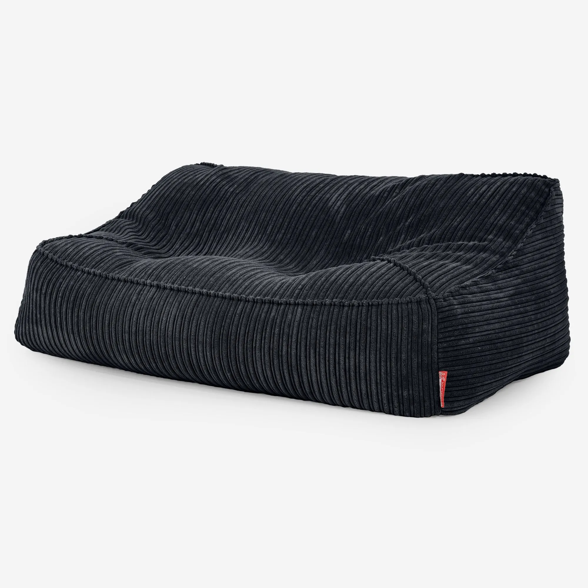 Sloucher Bean Bag Sofa - Cord Black