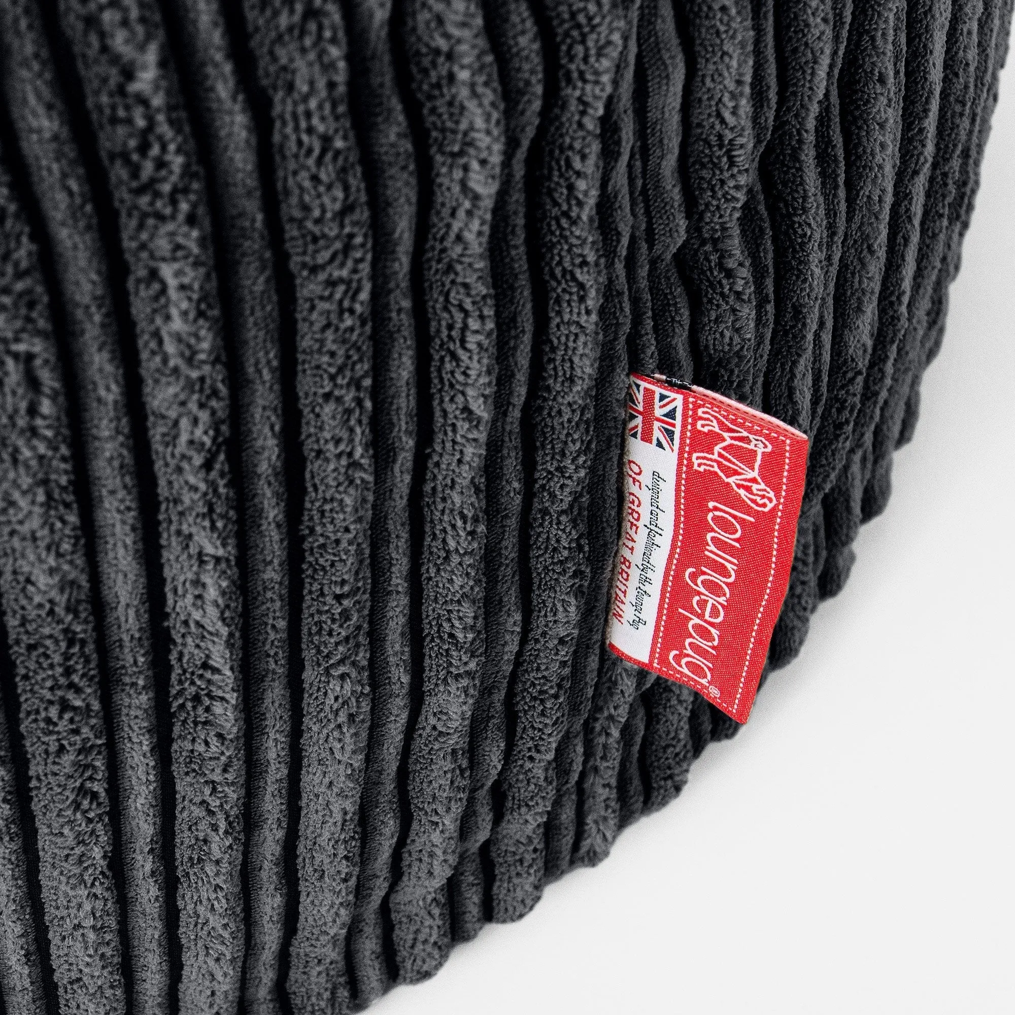 Sloucher Bean Bag Sofa - Cord Black