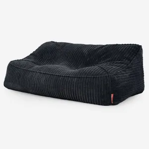 Sloucher Bean Bag Sofa - Cord Black
